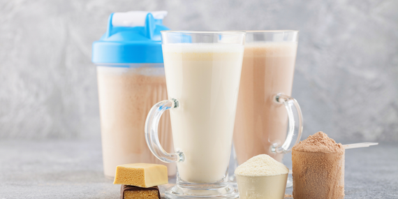 variety of protein shakes