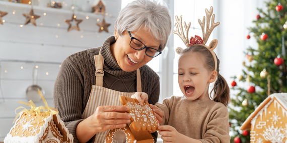 7 Effortless Ways To Sneak In Exercise During The Holidays - grandma and granddaughter baking