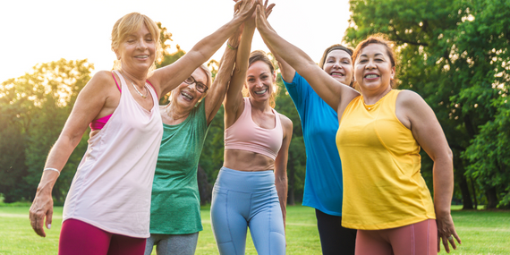women high fiving -5 Ways To Improve Heart Health For Women Over 50 