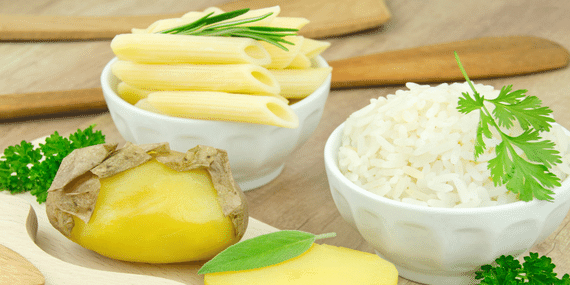 5 Ways Resistant Starch Impacts Your Health - bowl of rice, potatoe and pasta