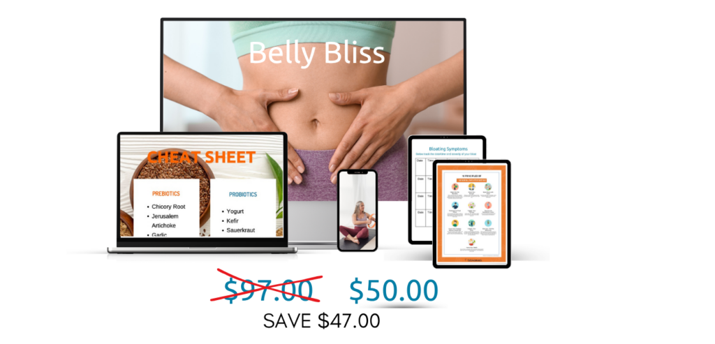 Belly bliss course for women in menopause reduce bloating