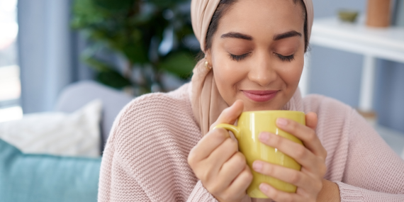 3 Ways To Recapture Your Health and Thrive In Midlife - woman smelling a cup