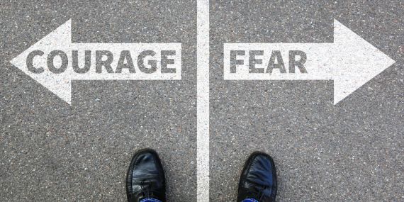 on the road courage vs fear signs