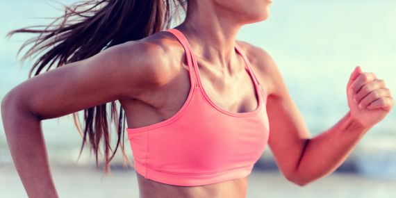 Transformative Power of a Perfectly Fitted Bra - woman running in a sports bra