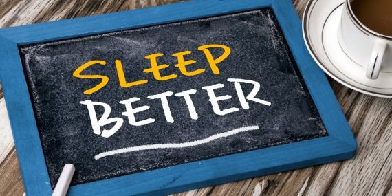 5 Steps for Daily Energy and Focus In Midlife  - sign saying better sleep
