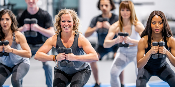 Beyond All-or-Nothing: Reframing Your Wellness Journey - women exercising in a class