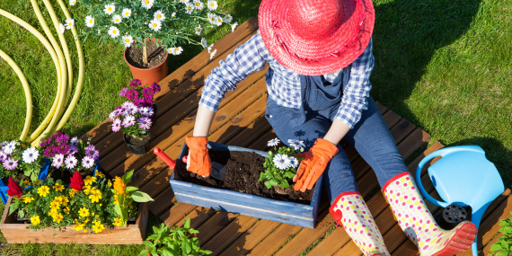 Beyond All-or-Nothing: Reframing Your Wellness Journey- woman gardening