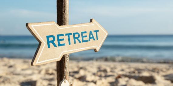 a sign saying retreat -   The #1 Step to Reclaim Your Fall Routine Now