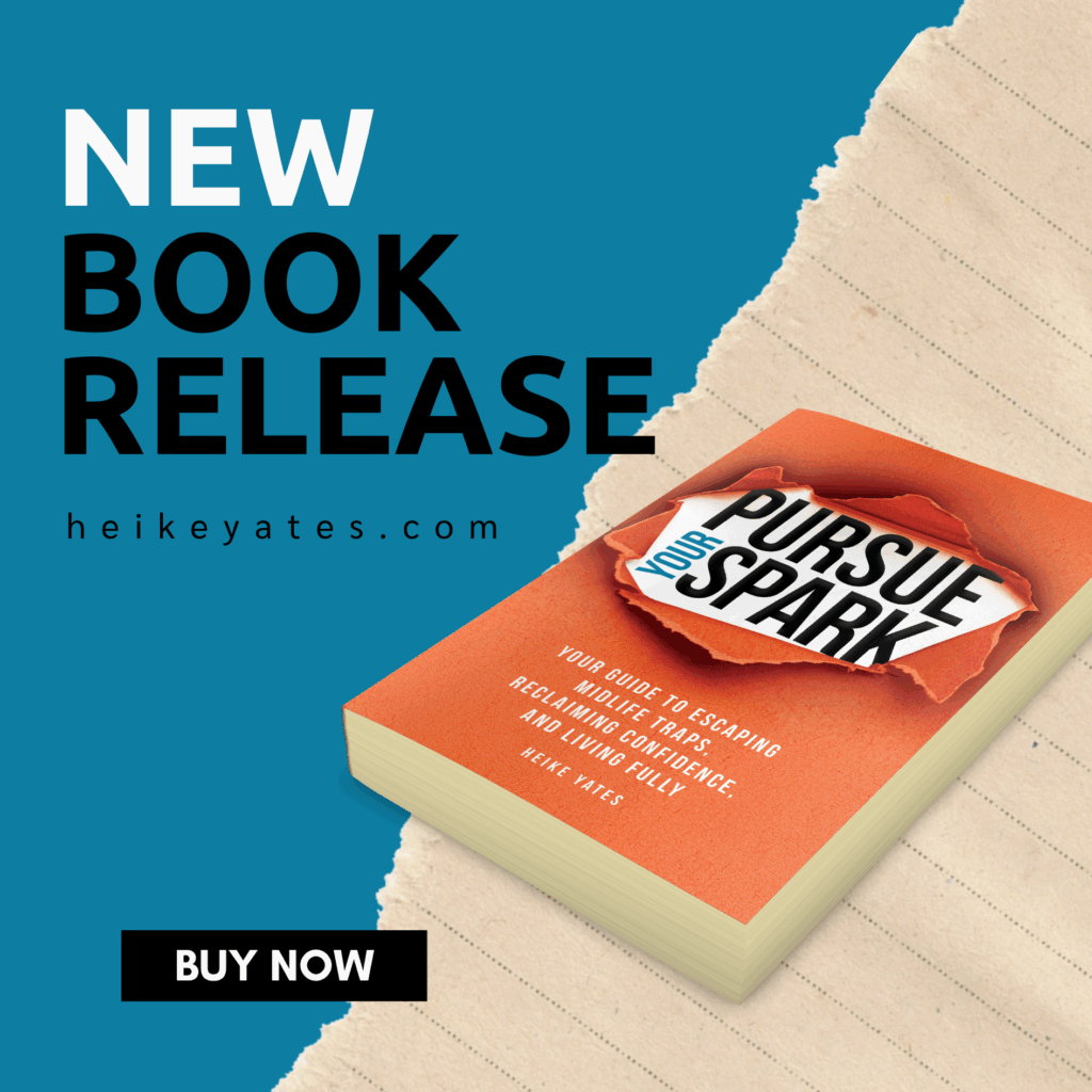 Pursue Your spark book for women in midlife by Heike Yates Midlife Fitness expert