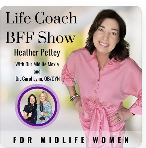 Heike Yates as a midlife fitness expert podcast interview on the BFF Show.