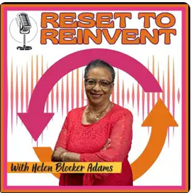 Heike Yates as a guest on the Reset To Reinvention show talking about discoverability in midlife. 
