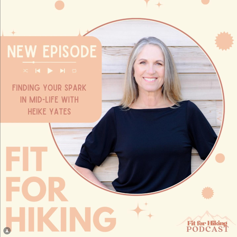 Fit for hiking podcast interviews Heike Yates about finding your spark in midlife