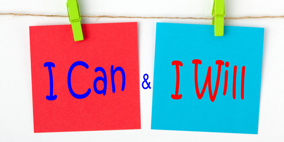 Why Your Routines Stop Working in Midlife (And How to Fix It) Sticky notes saying I can and I will 