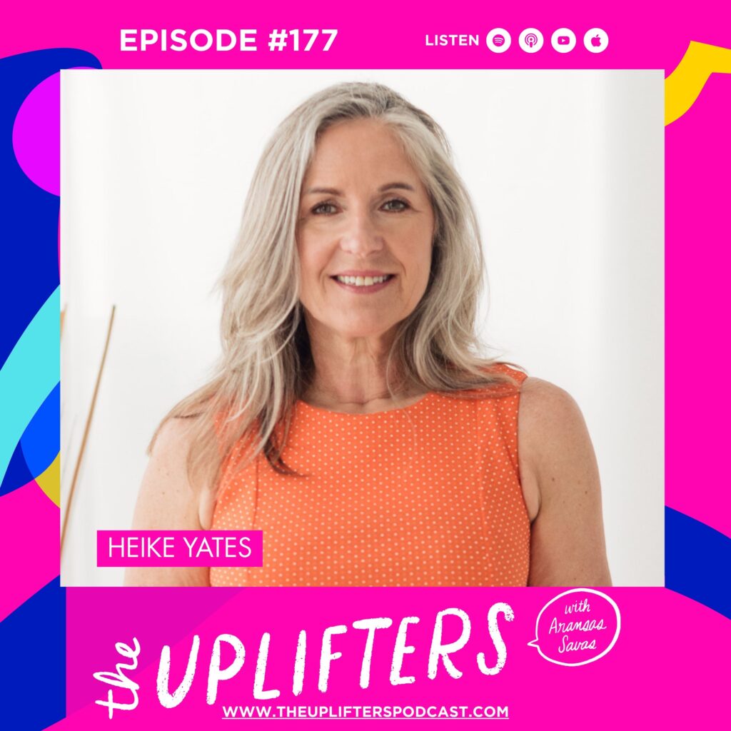 Heike midlife fitness expert on the uplifters podcast talking about rebuilding strength without starting over in midlife. 